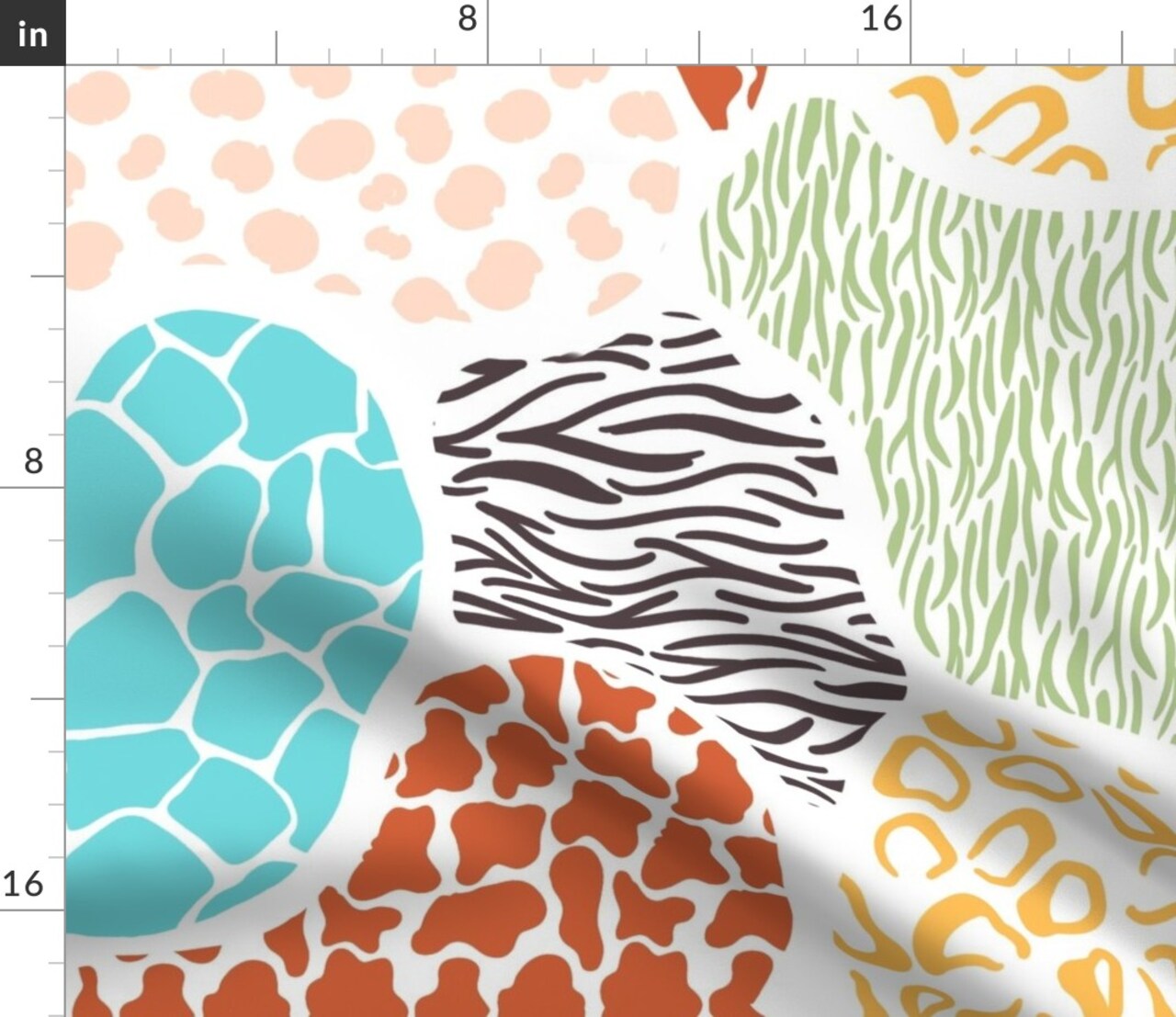 Abstract Jungle Animal Nature Zebra Leopard Cow Custom Printed Fabric by Spoonflower Various Fabrics by the Yard or Fat Quarter